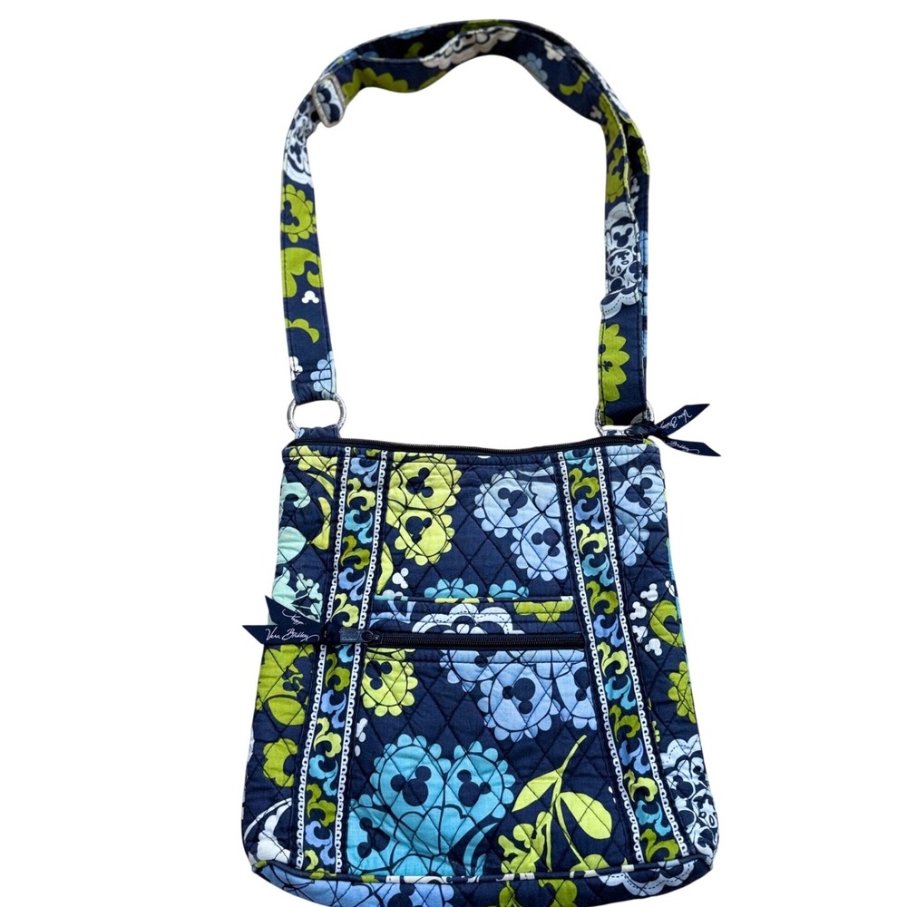 Vera Bradley X Disney Collab Where's Mickey? Floral Hipster Crossbody Bag